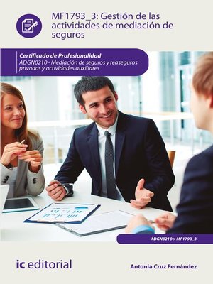 cover image of Gestión de las actividades de mediación de seguros. ADGN0210